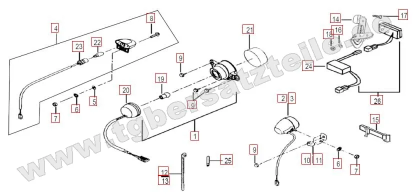 Rücklicht-Blinker hinten Rücklicht-Blinker hinten