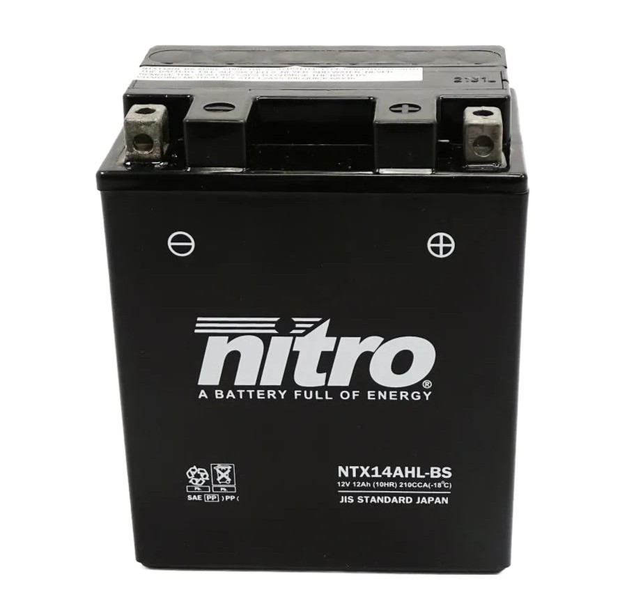 Nitro NTX14AHL-BS AGM Batterie 12V 12AH - Einbaufertig (YTX14AHL-BS YB14L-A2 12N14-3A) Nitro NTX14AHL-BS AGM Batterie 12V 12AH - Einbaufertig (YTX14AHL-BS YB14L-A2 12N14-3A)