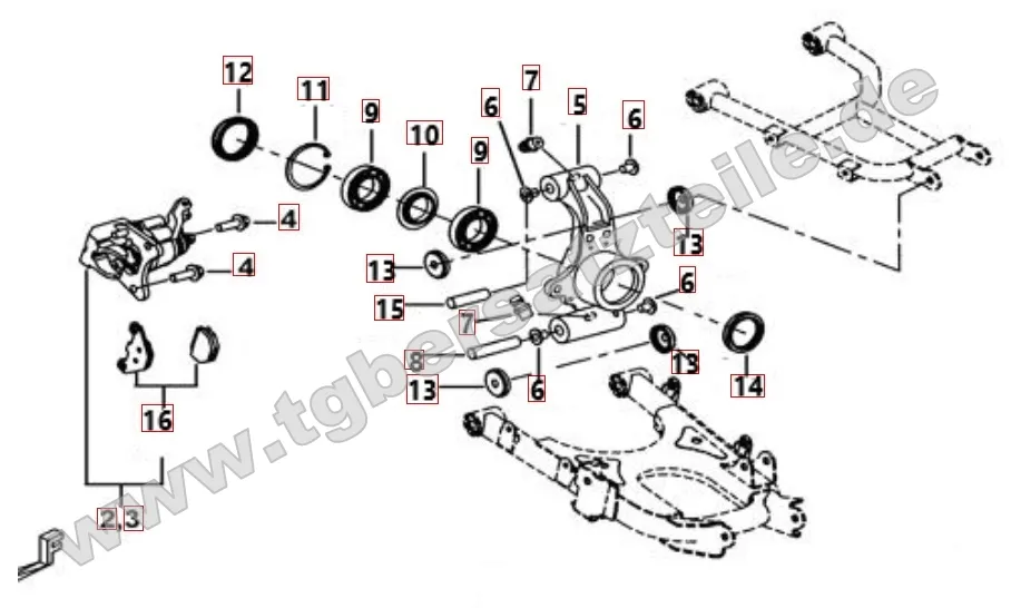 Hinterradachse Hinterradachse