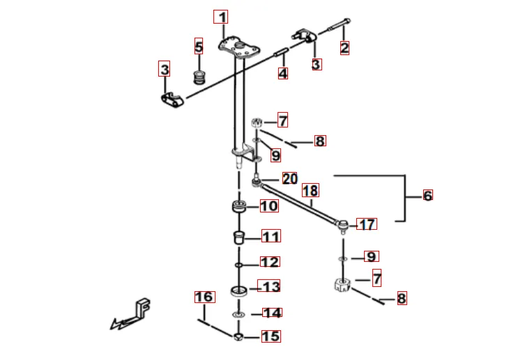 Lenksäule - Spurstange
