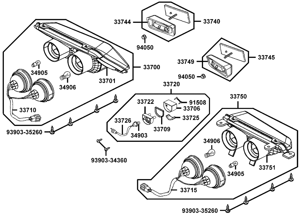 Blinker hinten, Rücklicht & Kennzeichenleuchte Blinker hinten, Rücklicht & Kennzeichenleuchte