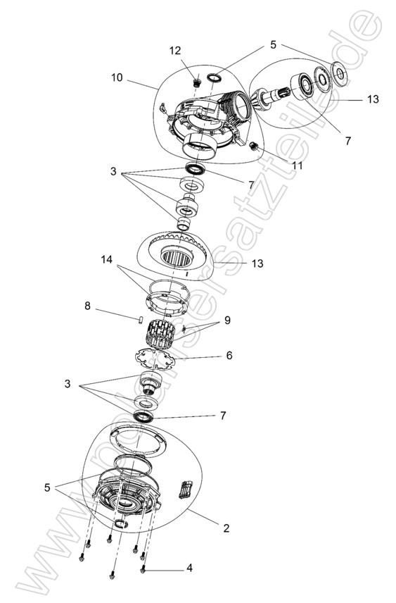 DRIVE TRAIN, FRONT GEARCASE INTERNALS (IF BUILT BEFORE 9/2/15) DRIVE TRAIN, FRONT GEARCASE INTERNALS (IF BUILT BEFORE 9/2/15)