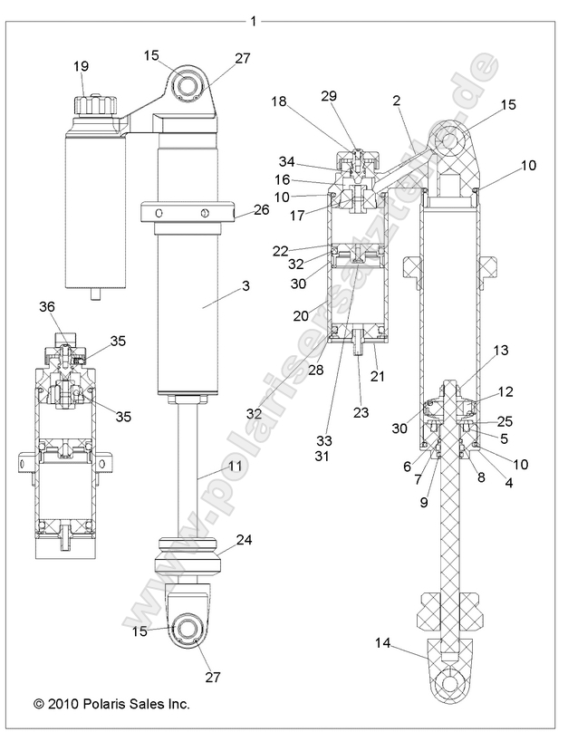 SUSPENSION, REAR SHOCK SUSPENSION, REAR SHOCK