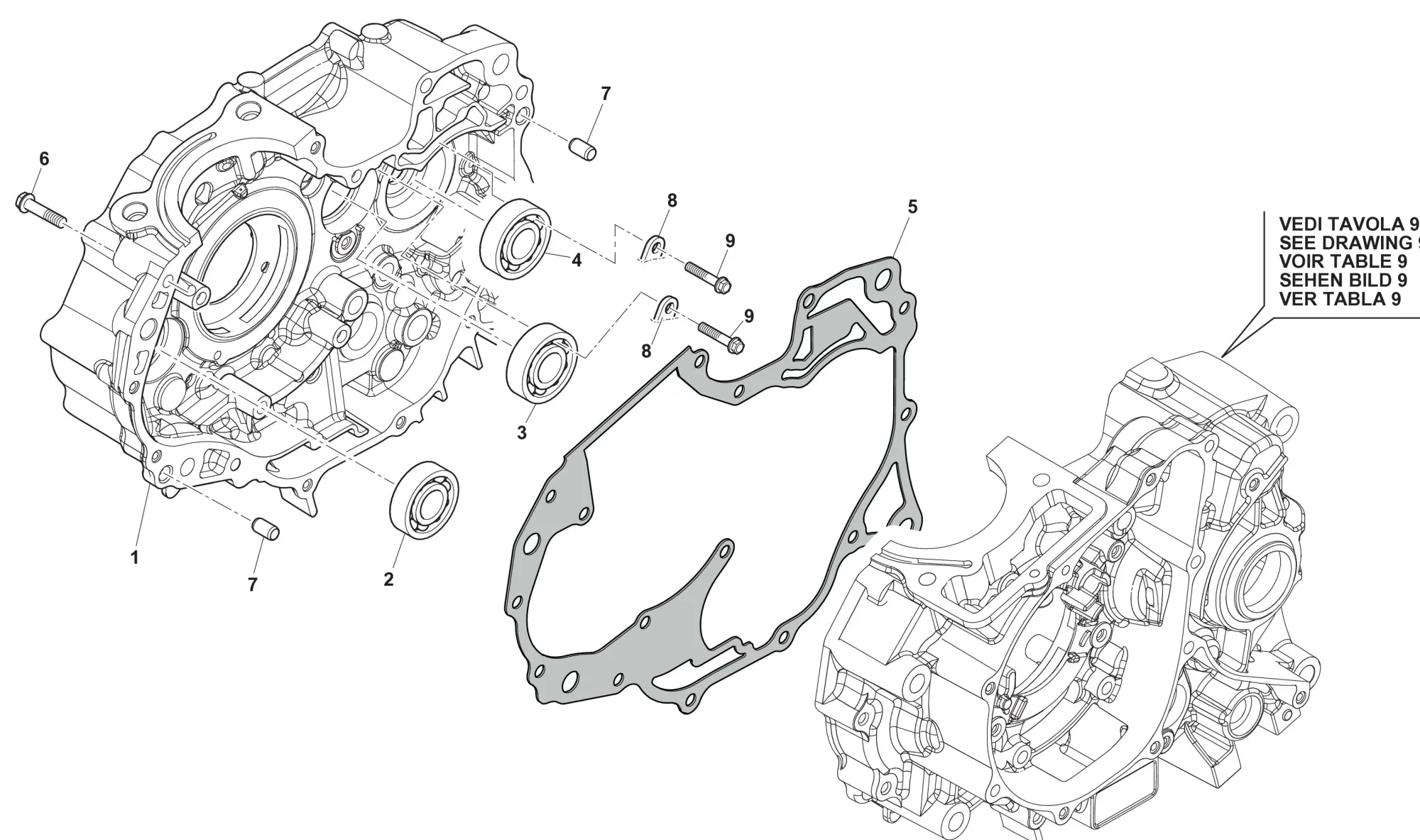 Motorgehäuse rechts