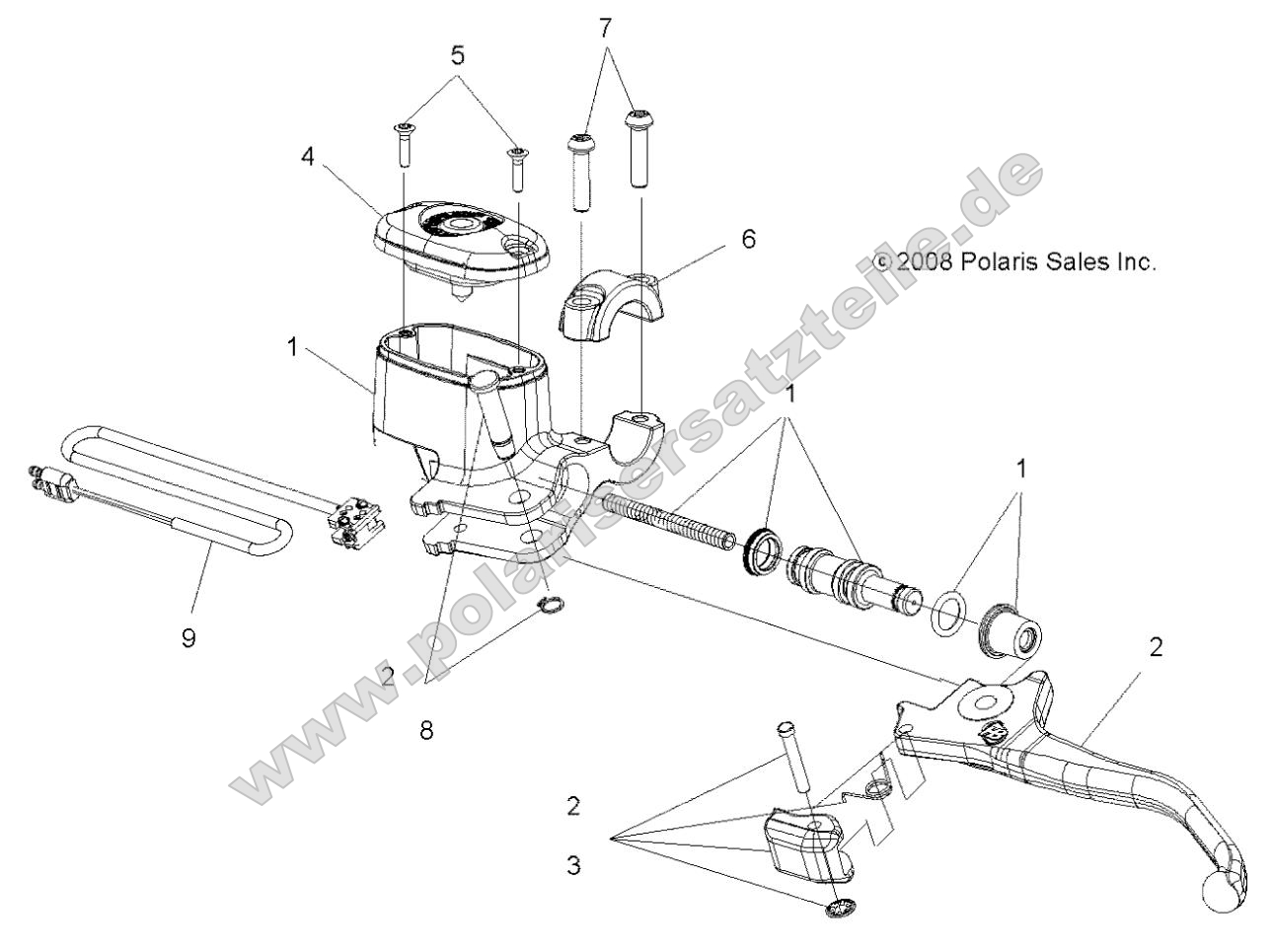 Brakes, Front Brake Lever and Master Cylinder