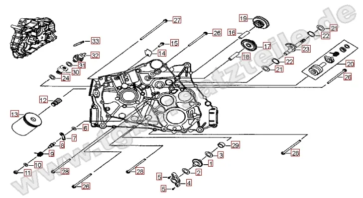 Motorgehäuse links (1) Motorgehäuse links (1)
