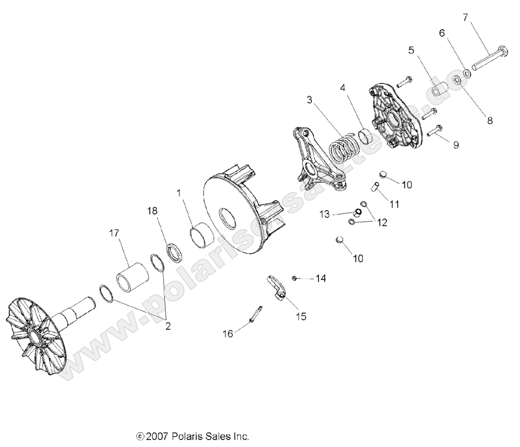 Drive Train, Primary Clutch Drive Train, Primary Clutch
