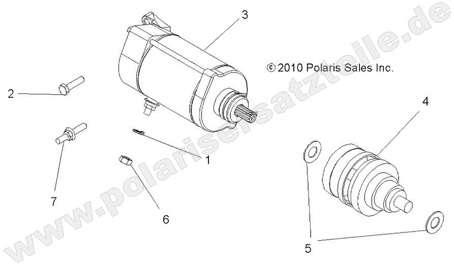 ENGINE, STARTING MOTOR