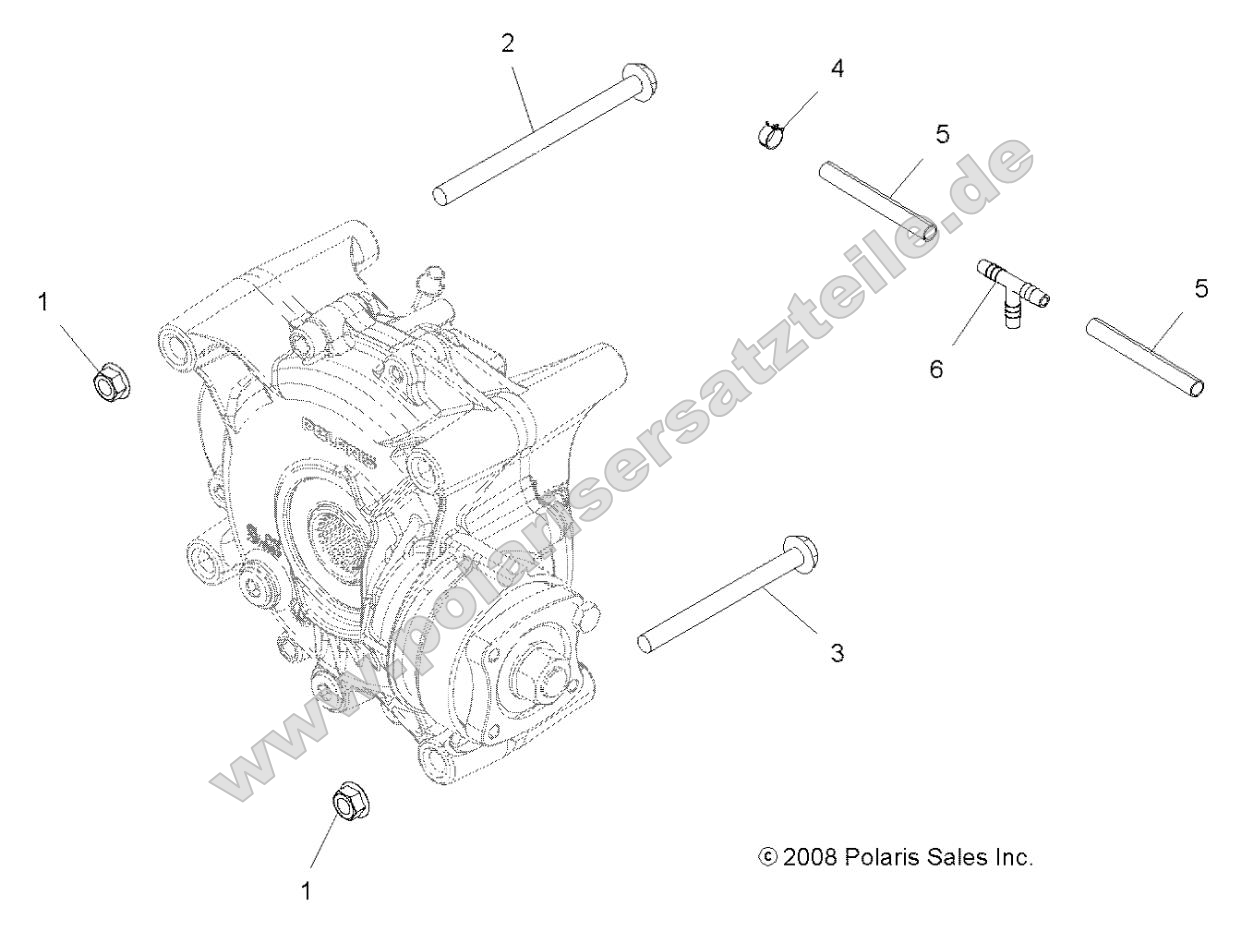 Drive Train, Gearcase Mounting, Rear