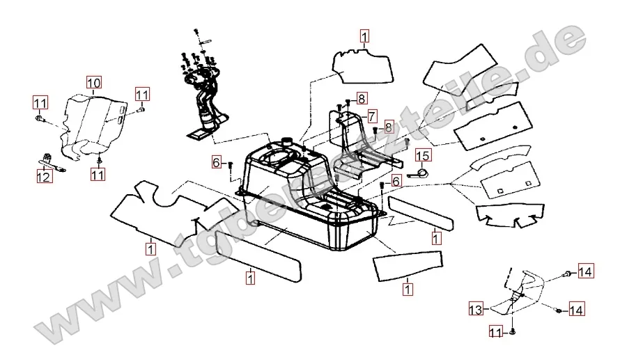 Hitzeschild für Benzintank