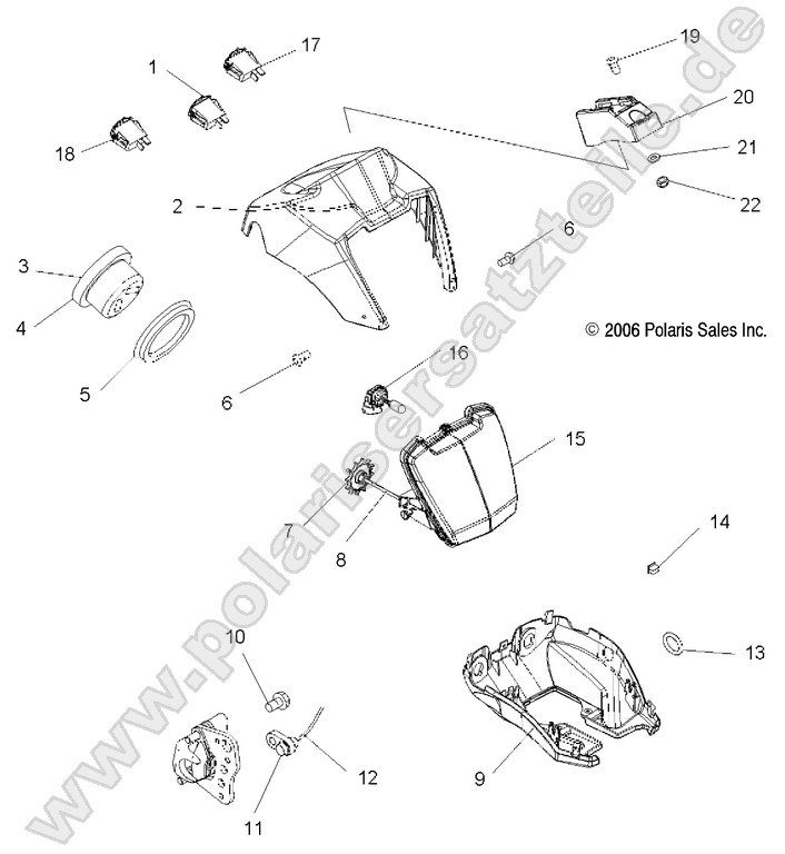 HEADLIGHT POD and SPEEDOMETER