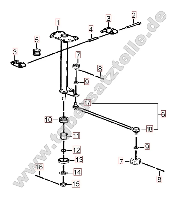Lenksäule - Spurstange