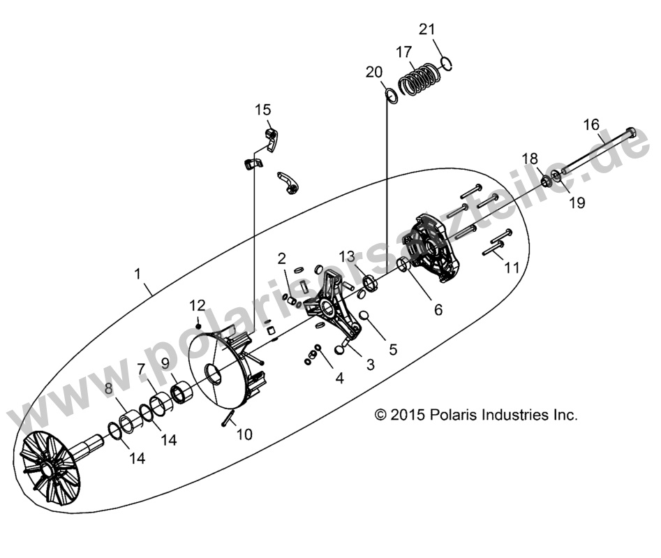 DRIVE TRAIN, PRIMARY CLUTCH DRIVE TRAIN, PRIMARY CLUTCH