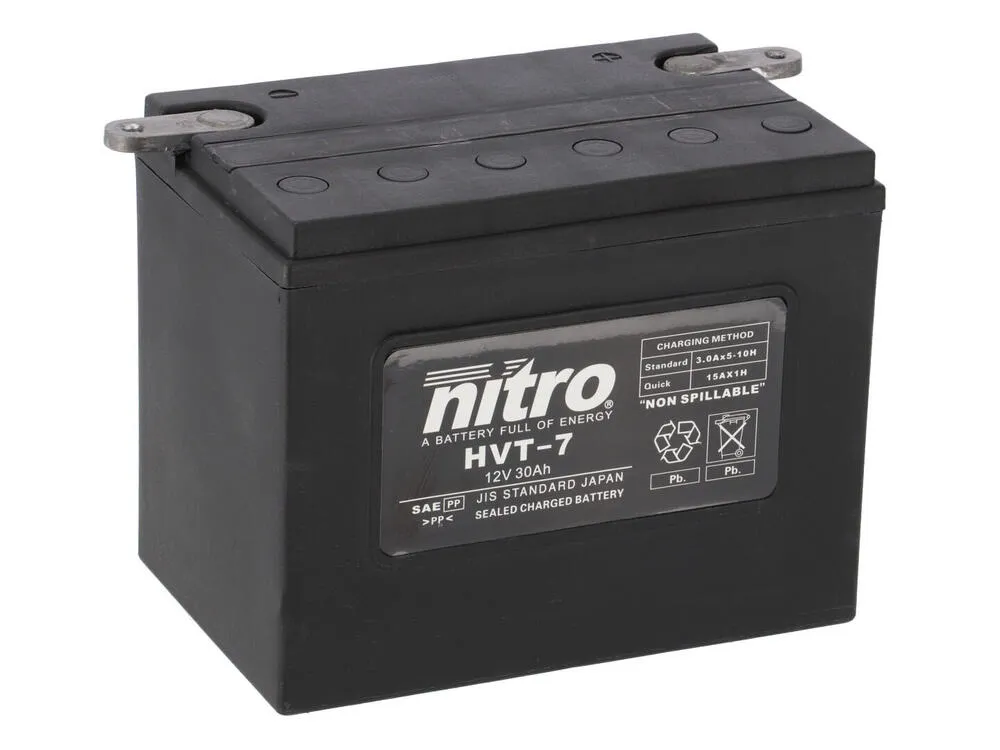 HVT-07-SLA Nitro HVT 07 SLA AGM Gel Batterie 12V 30AH 370A - Einbaufertig (66007 YHD-12 CHD4-12)