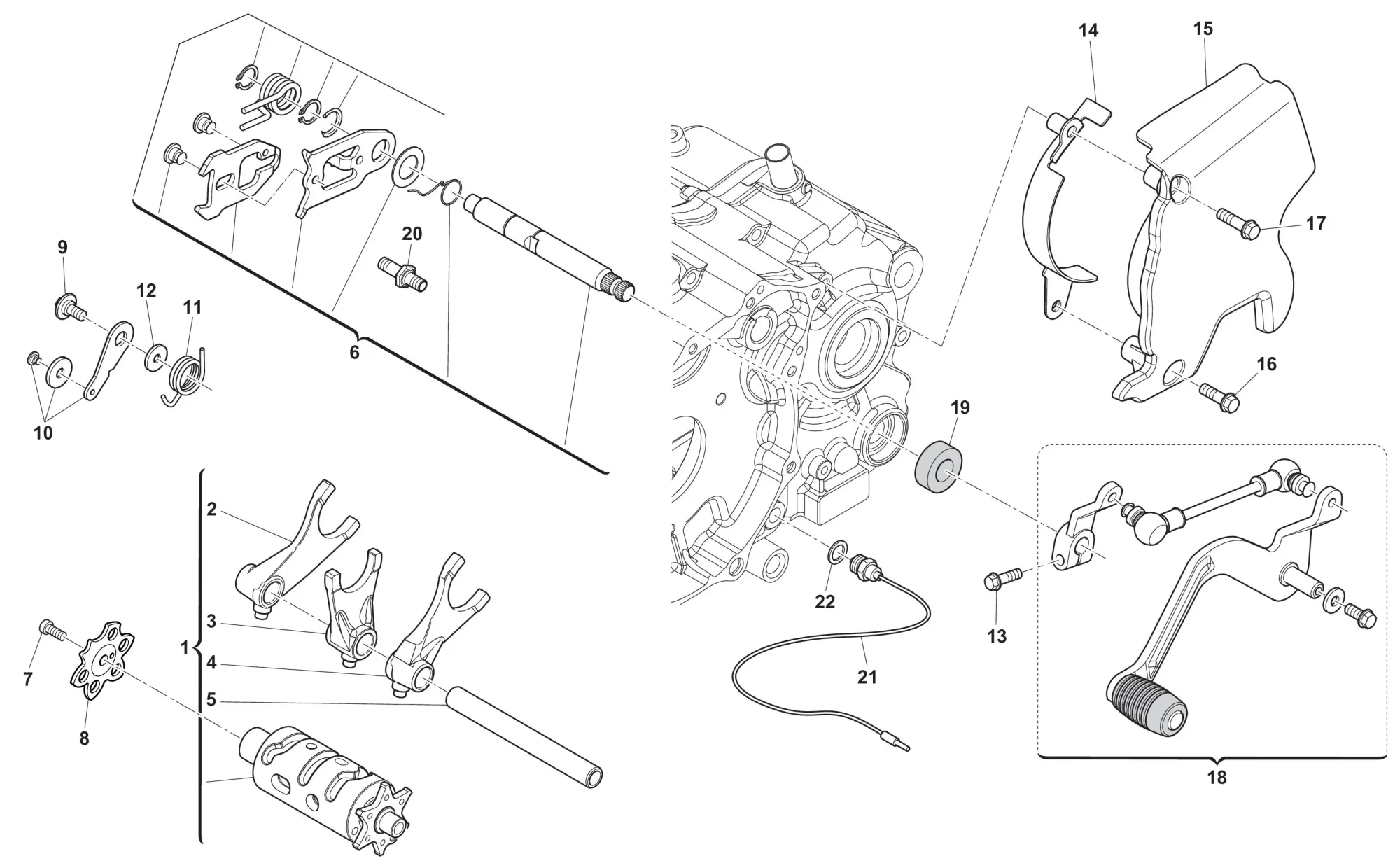 Schaltwelle - Schalthebel