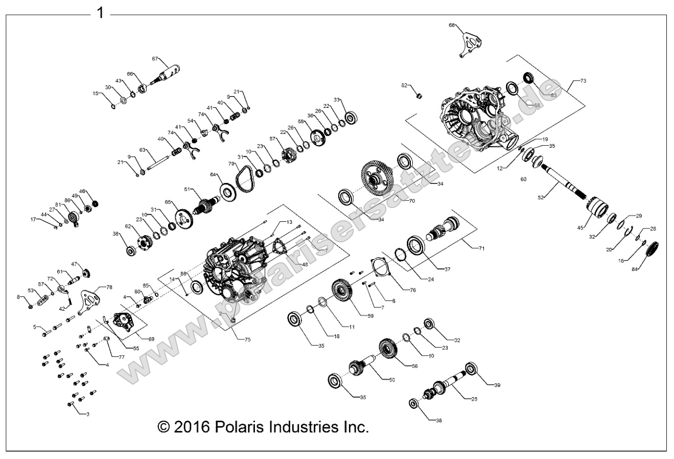 Drive Train, Main Gearcase Internals (701507) Drive Train, Main Gearcase Internals (701507)