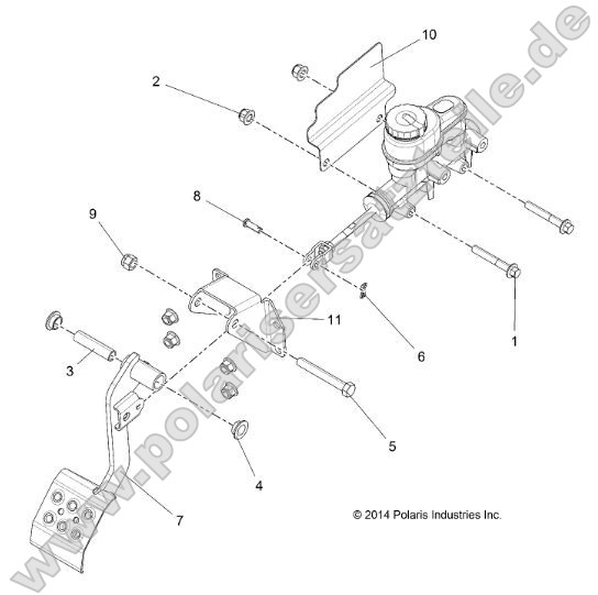 Brakes, Pedal and Master Cylinder Mounting