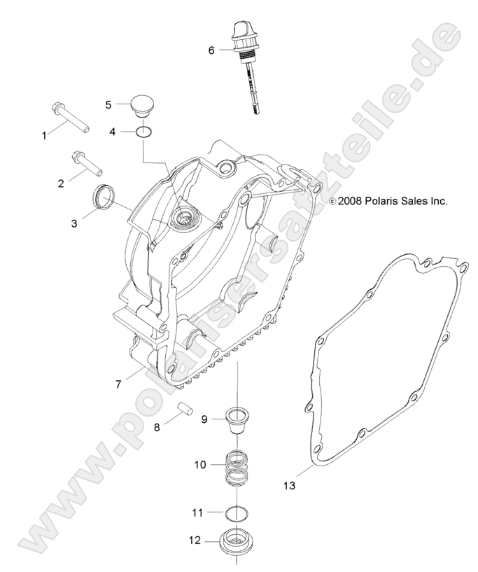 ENGINE, CRANKCASE COVER, RH ENGINE, CRANKCASE COVER, RH