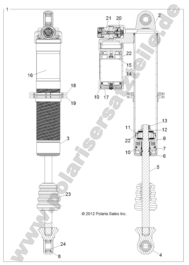 SUSPENSION, FRONT SHOCK SUSPENSION, FRONT SHOCK