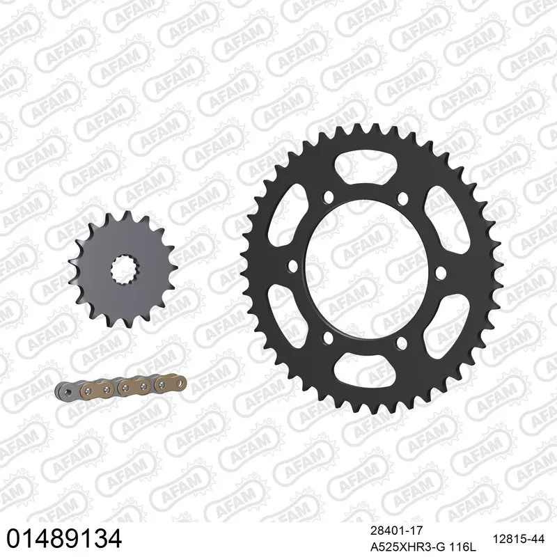 01489134 AFAM Kettensatz Stahl 525 XHR3-G 17x44 - Suzuki GSX-S 1000 GT 2022-24 - 01489134