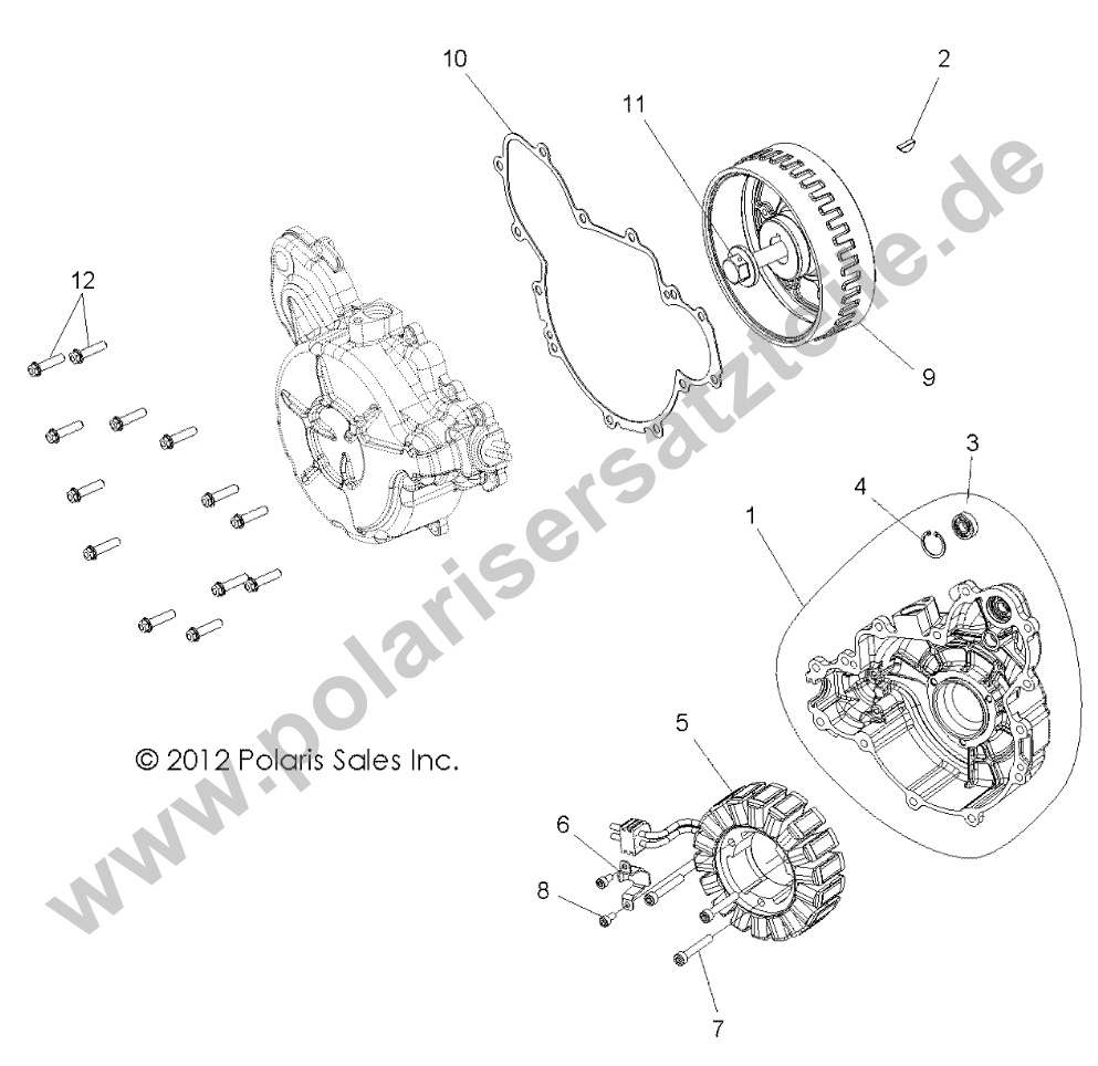 ENGINE, STATOR and COVER ENGINE, STATOR and COVER