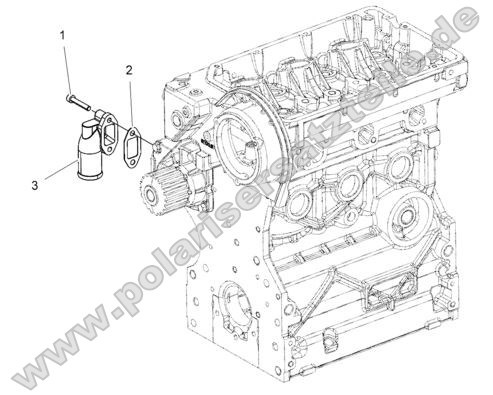 Engine, Water Inlet Flange