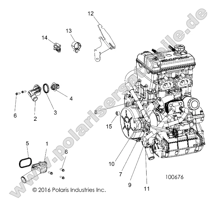 Engine, Cooling, Thermostat and Bypass