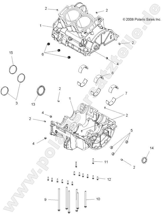 ENGINE, CRANKCASE ENGINE, CRANKCASE