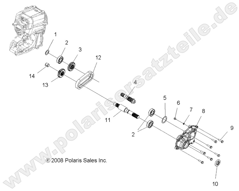 DRIVE TRAIN, MAIN GEARCASE OUTPUT SHAFT DRIVE TRAIN, MAIN GEARCASE OUTPUT SHAFT