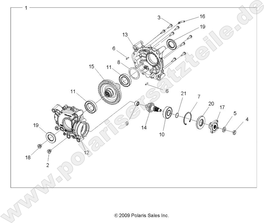 DRIVE TRAIN, REAR GEARCASE INTERNALS DRIVE TRAIN, REAR GEARCASE INTERNALS