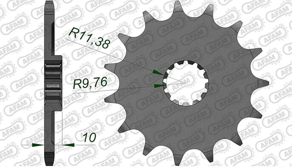 AFAM Kettensatz Stahl 520 XRR2-G 15x41 - Suzuki DR-Z 400 SM 2005-09