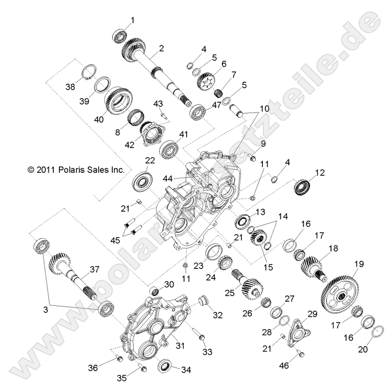 DRIVE TRAIN, MAIN GEARCASE INTERNALS 1 DRIVE TRAIN, MAIN GEARCASE INTERNALS 1