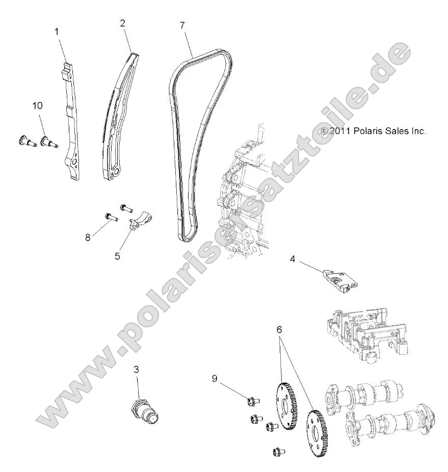 Engine, Cam Chain and Sprocket