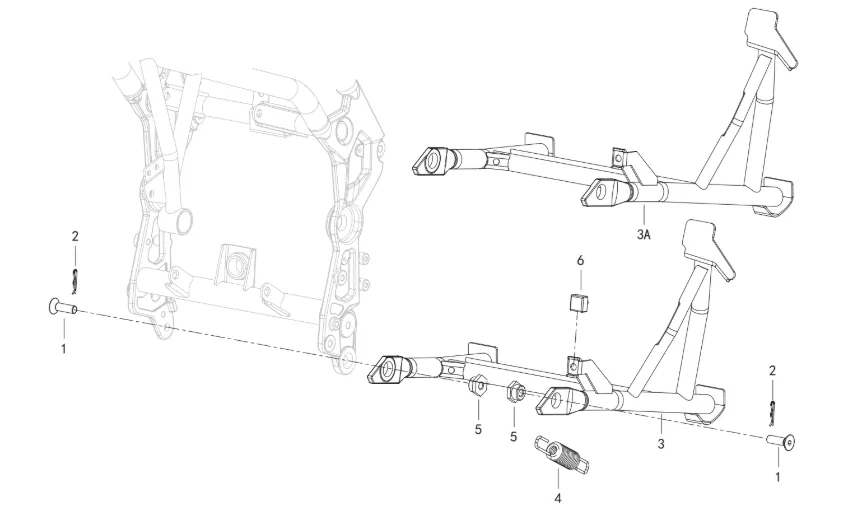 Hauptständer, Seitenständer 2 Hauptständer, Seitenständer 2
