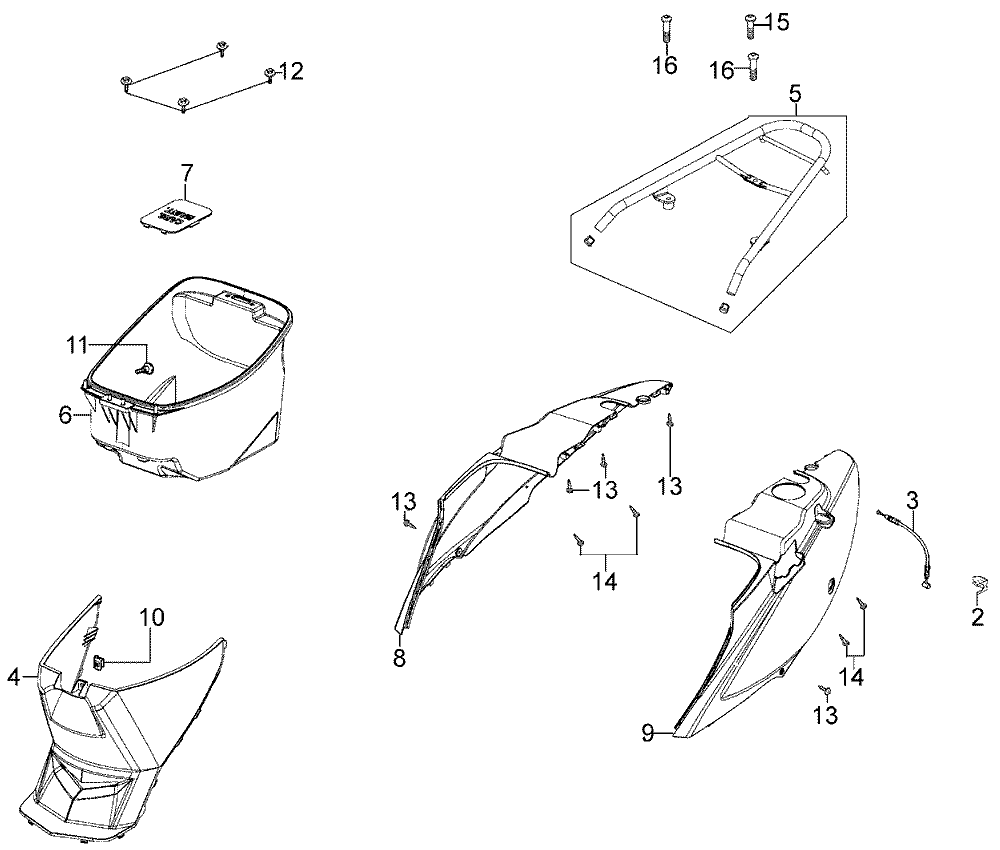 Verkleidungen hinten & Helmbox Verkleidungen hinten & Helmbox
