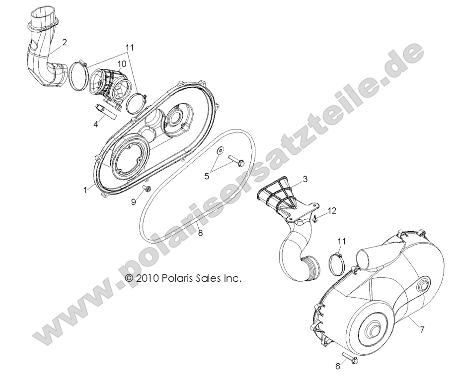 DRIVE TRAIN, CLUTCH COVER and DUCTING DRIVE TRAIN, CLUTCH COVER and DUCTING