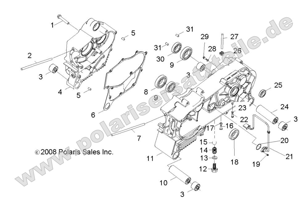 ENGINE, CRANKCASE ENGINE, CRANKCASE