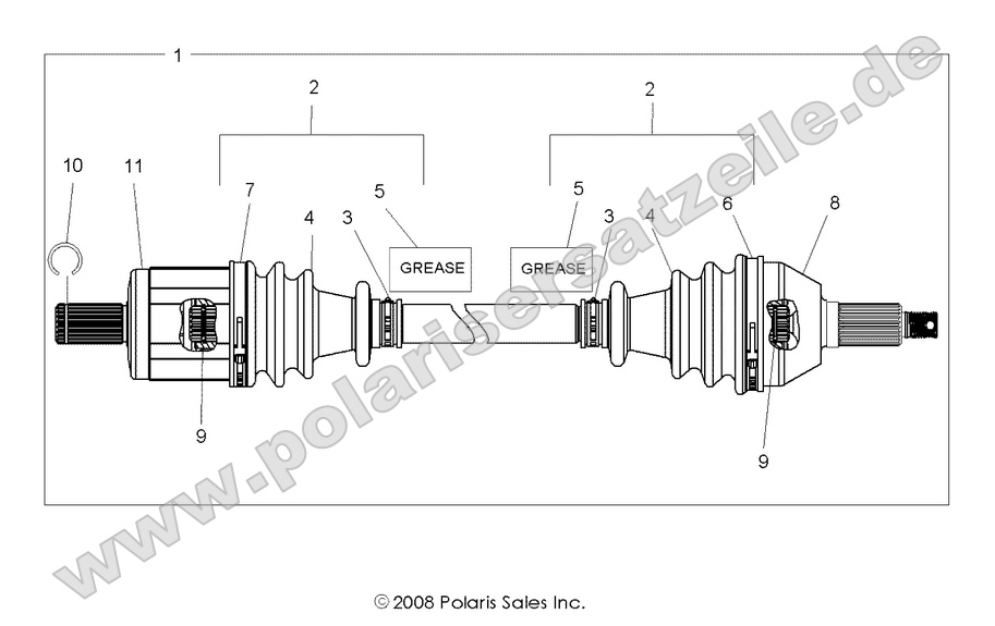 DRIVE TRAIN, FRONT HALF SHAFT DRIVE TRAIN, FRONT HALF SHAFT