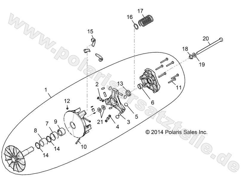 DRIVE TRAIN, PRIMARY CLUTCH DRIVE TRAIN, PRIMARY CLUTCH