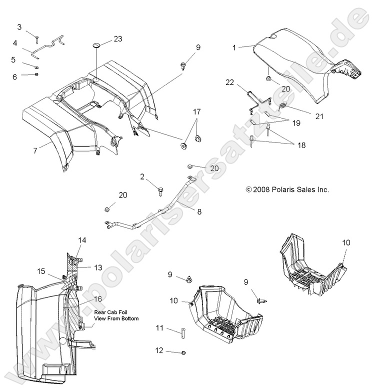 BODY, REAR CAB and SEAT BODY, REAR CAB and SEAT