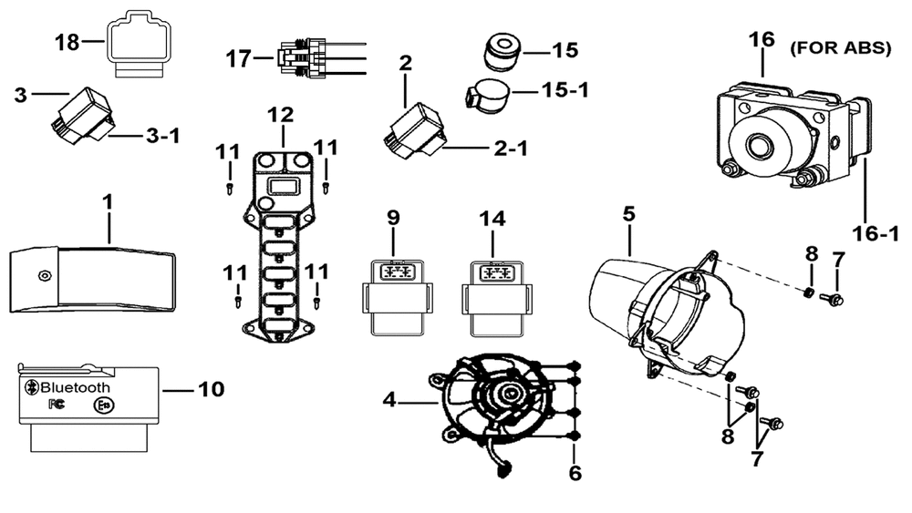 ABS Steuergerät, Blinkerrelais & Elektrische Bauteile