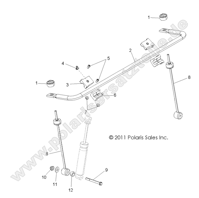 SUSPENSION, STABILIZER BAR, FRONT SUSPENSION, STABILIZER BAR, FRONT