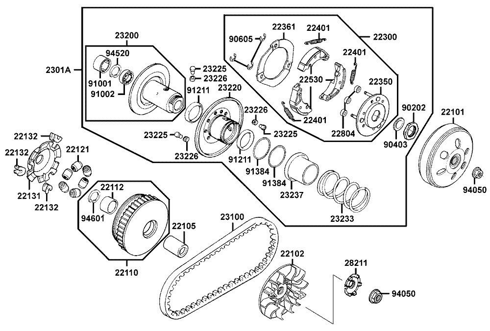 Fliehkraftkupplung & Variomatik Fliehkraftkupplung & Variomatik