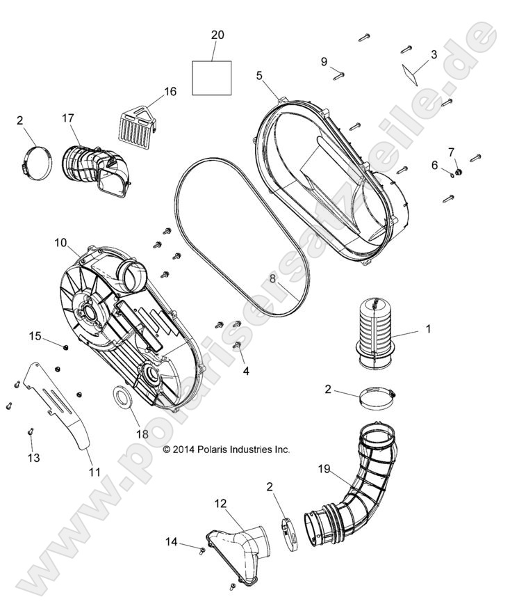 DRIVE TRAIN, CLUTCH COVER AND DUCTING DRIVE TRAIN, CLUTCH COVER AND DUCTING