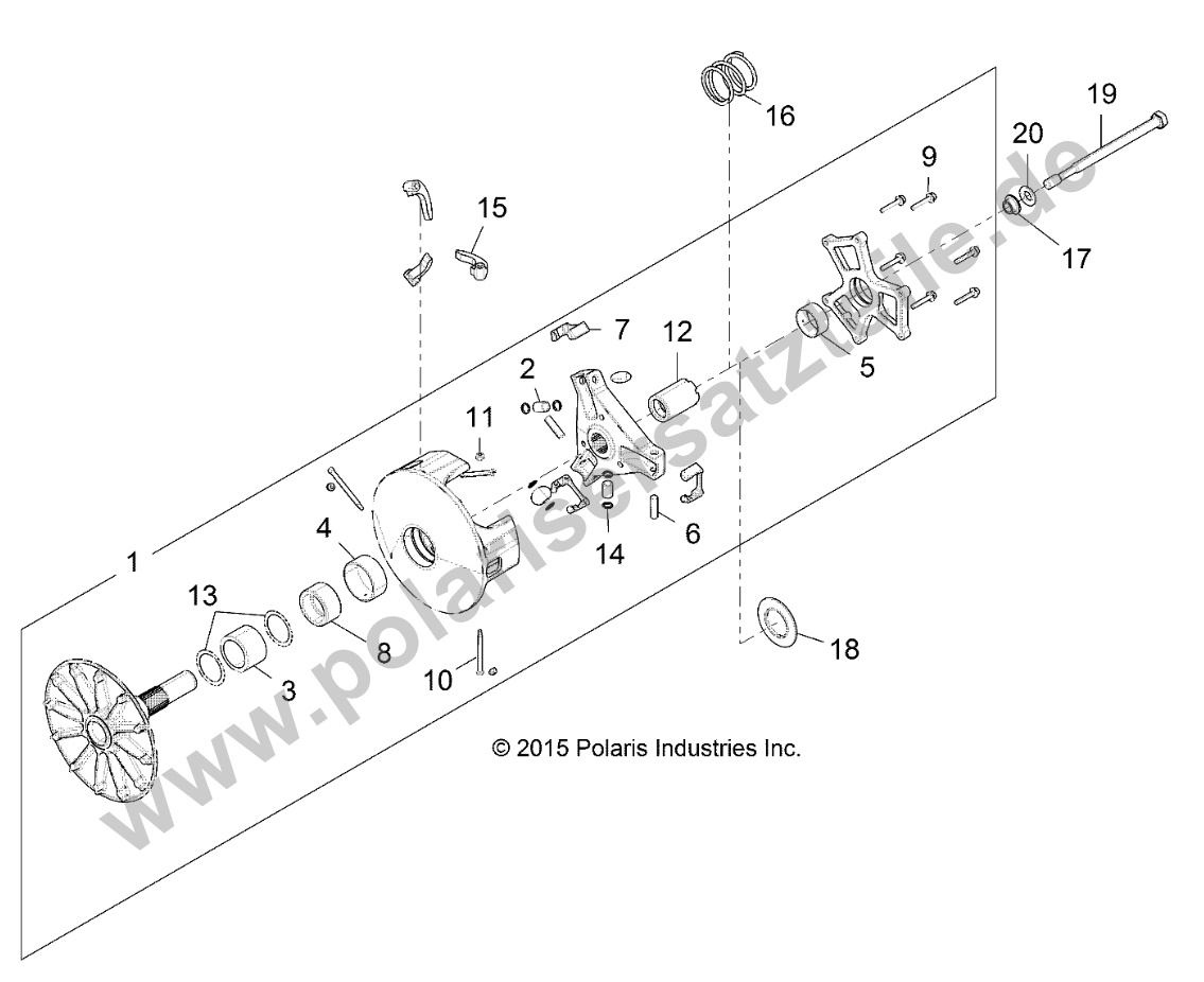 DRIVE TRAIN, PRIMARY CLUTCH DRIVE TRAIN, PRIMARY CLUTCH
