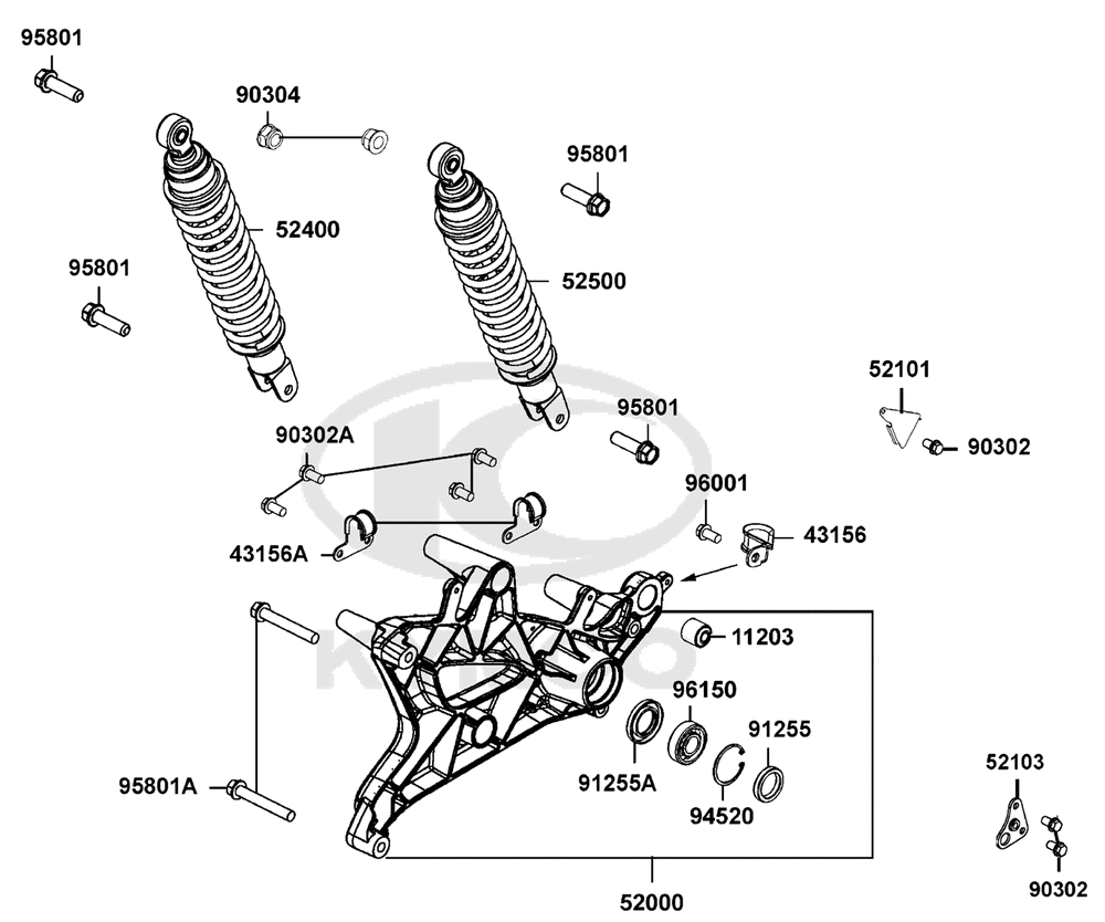 Stoßdämpfer hinten & Schwingarm