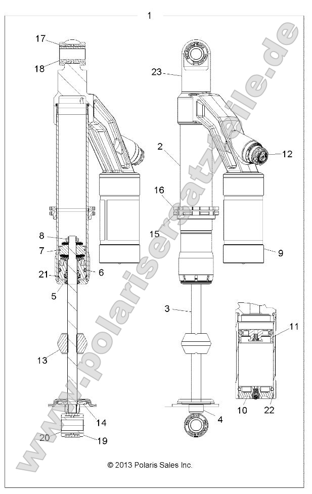 Suspension, Shock, Rear (49ATVSHOCKRR7044080) Suspension, Shock, Rear (49ATVSHOCKRR7044080)