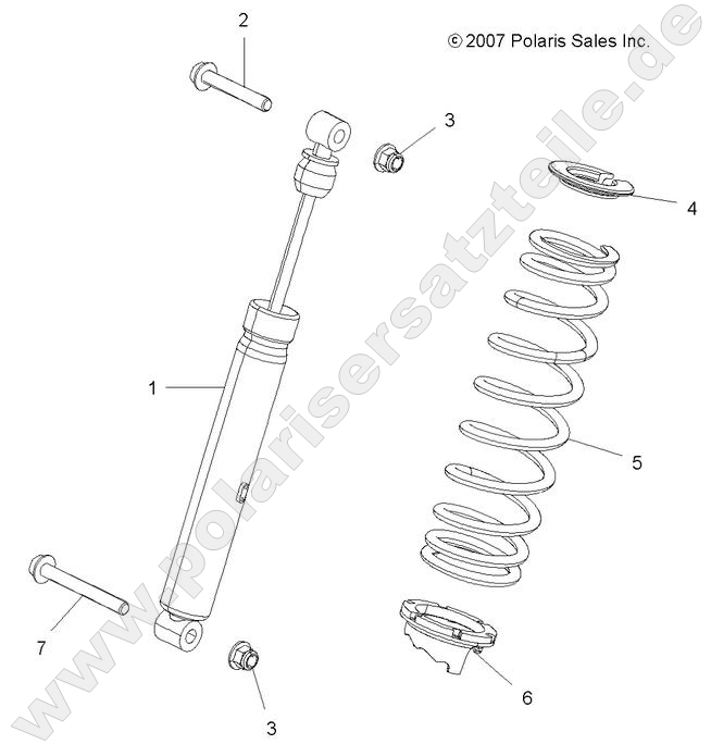 SUSPENSION, SHOCK, REAR SUSPENSION, SHOCK, REAR