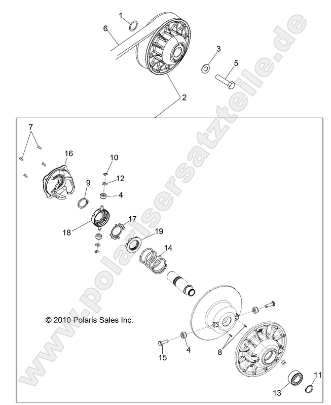 DRIVE TRAIN, SECONDARY CLUTCH DRIVE TRAIN, SECONDARY CLUTCH