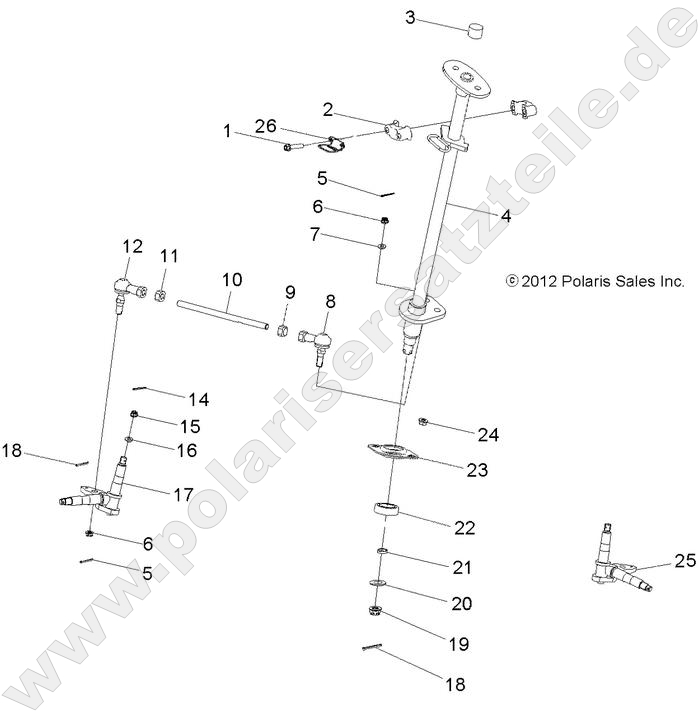 STEERING, STEERING POST and TIE ROD ASM. STEERING, STEERING POST and TIE ROD ASM.